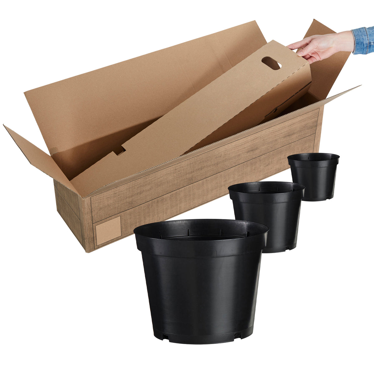 11x Nature Nursery Pot black