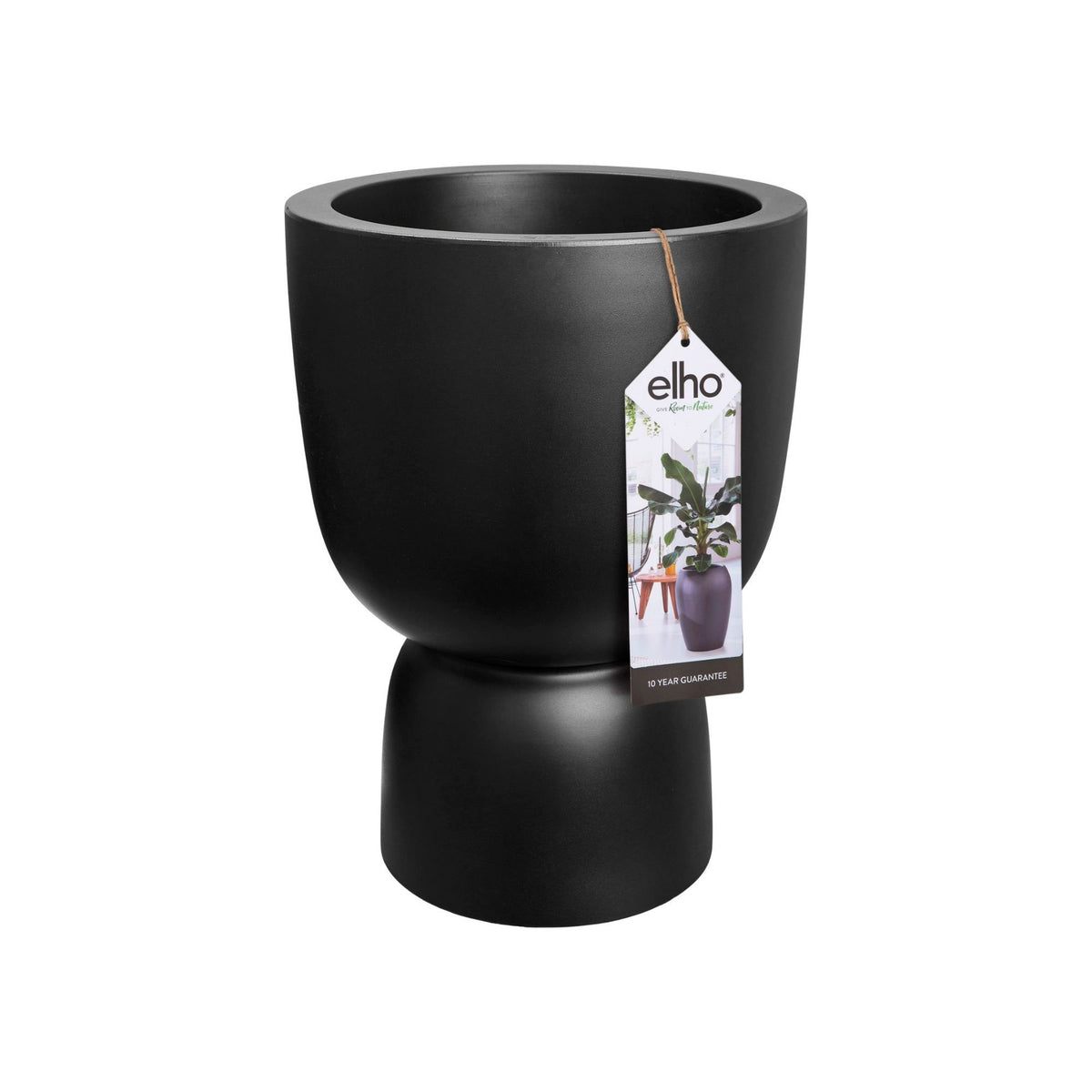 Elho pure coupe - Indoor and outdoor pot Black