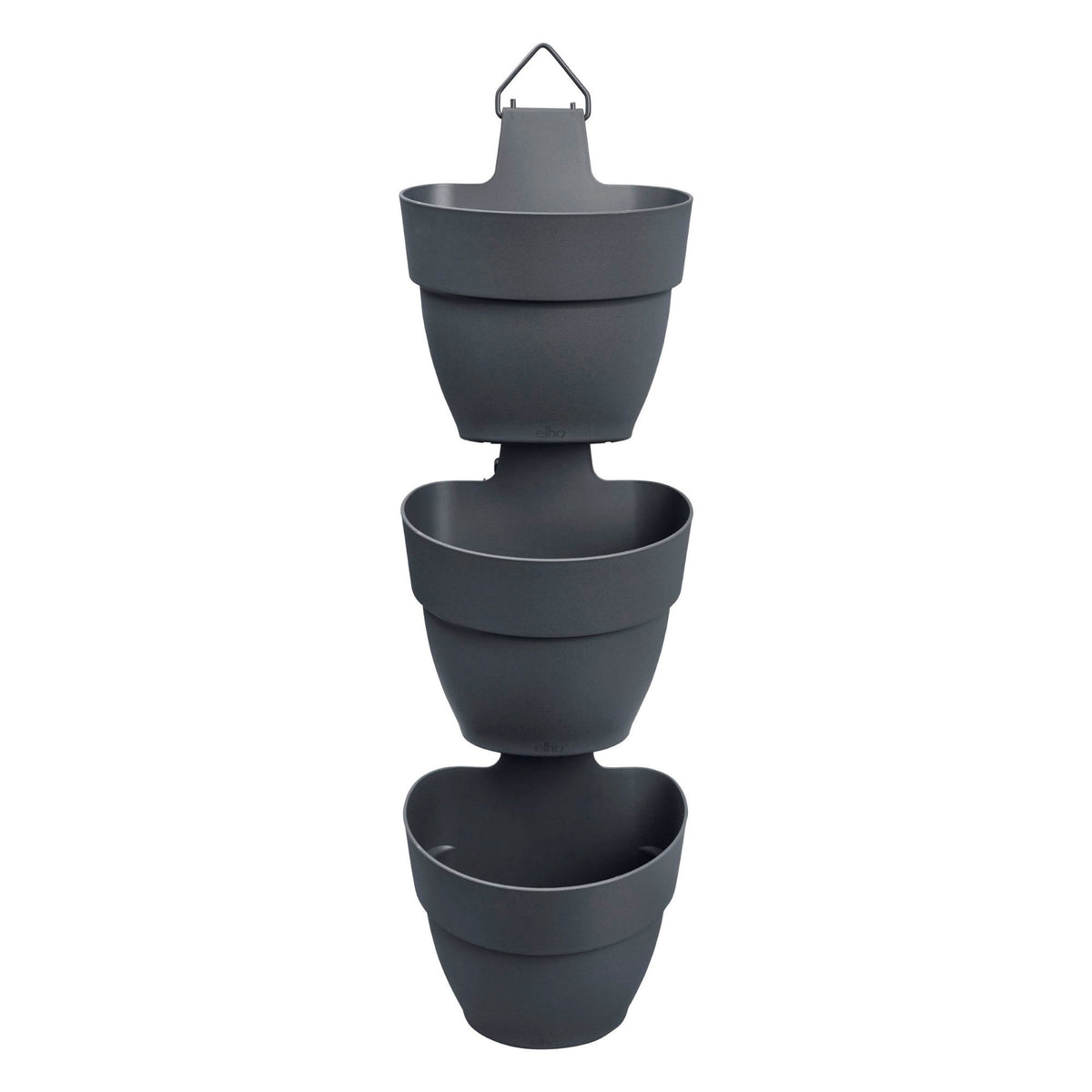Elho vibia campana vertical garden round - outdoor pot Anthracite