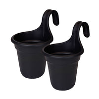 Elho balcony planter Green basics easy hanger small round black - Outdoor pot