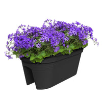 Elho balcony planter Green basics flower bridge oval black - Outdoor pot