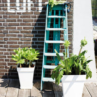 Elho tall flower pot Loft urban square white - Outdoor pot