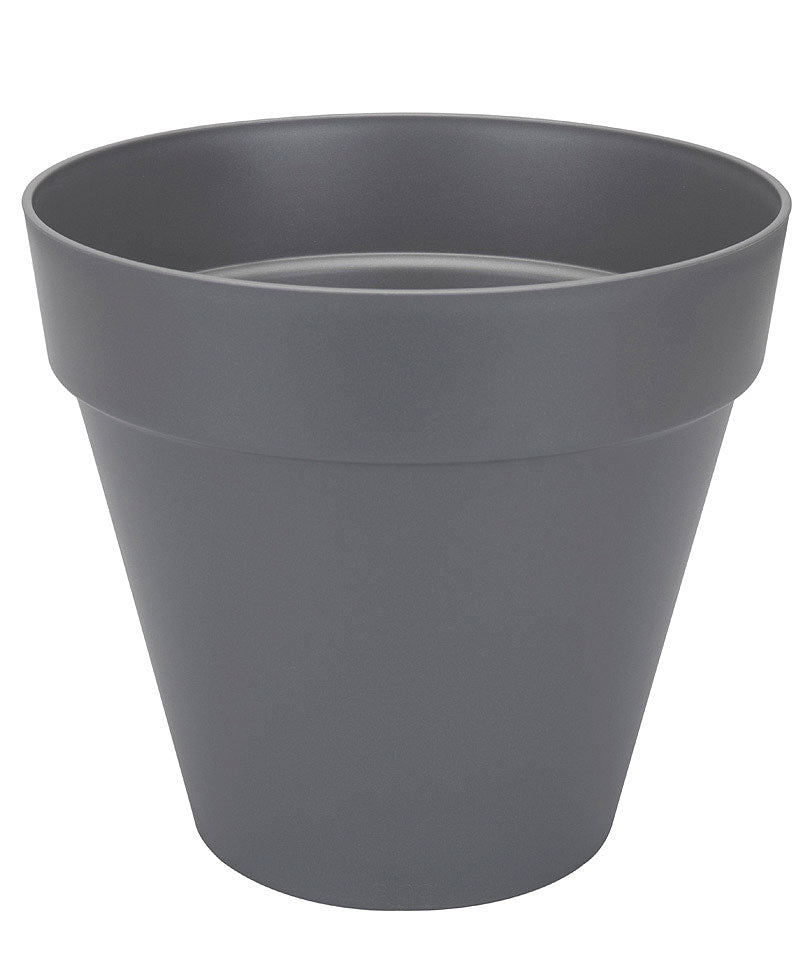 Elho loft urban round flower pot anthracite with wheels — outdoor pot