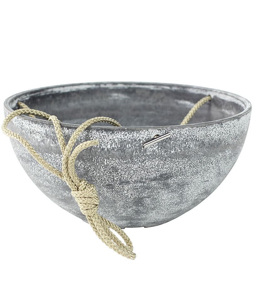 TS hanging pot Nova round grey - Indoor and outdoor pot