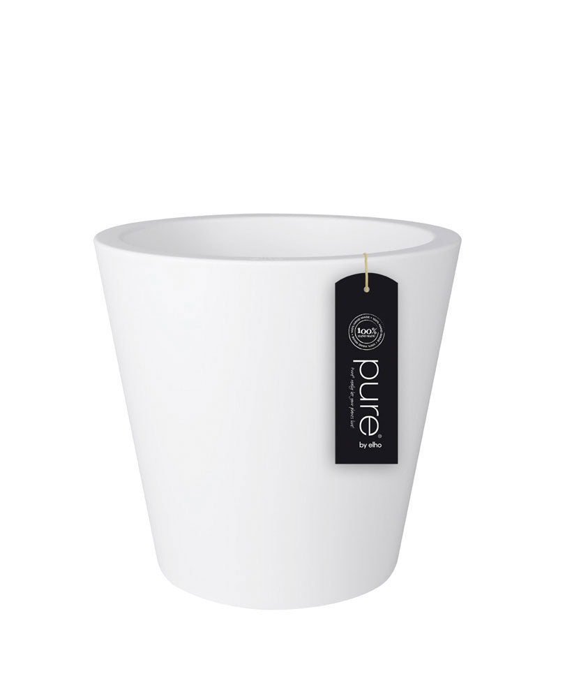 Elho flower pot Pure straight round white - Indoor and outdoor pot