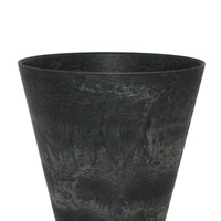 Artstone Flower pot Claire round black - Indoor and outdoor pot