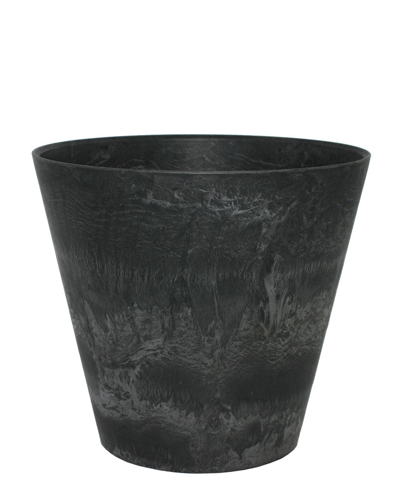 Artstone Flower pot Claire round black - Indoor and outdoor pot