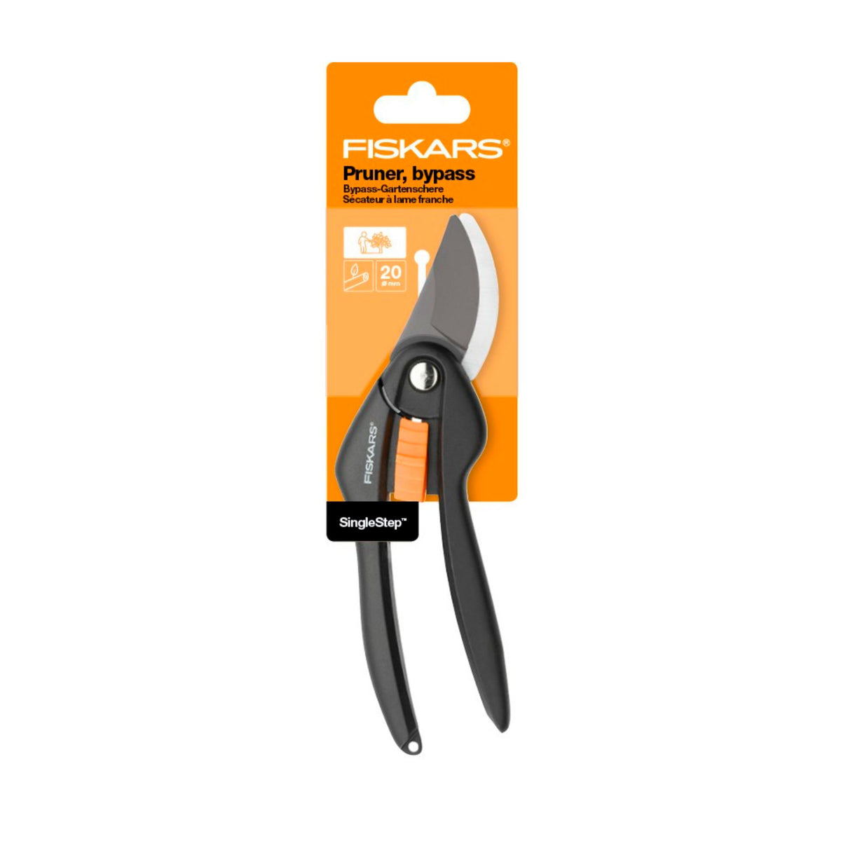 Fiskars Fiskars Solid Bypass Pruner Black-Orange