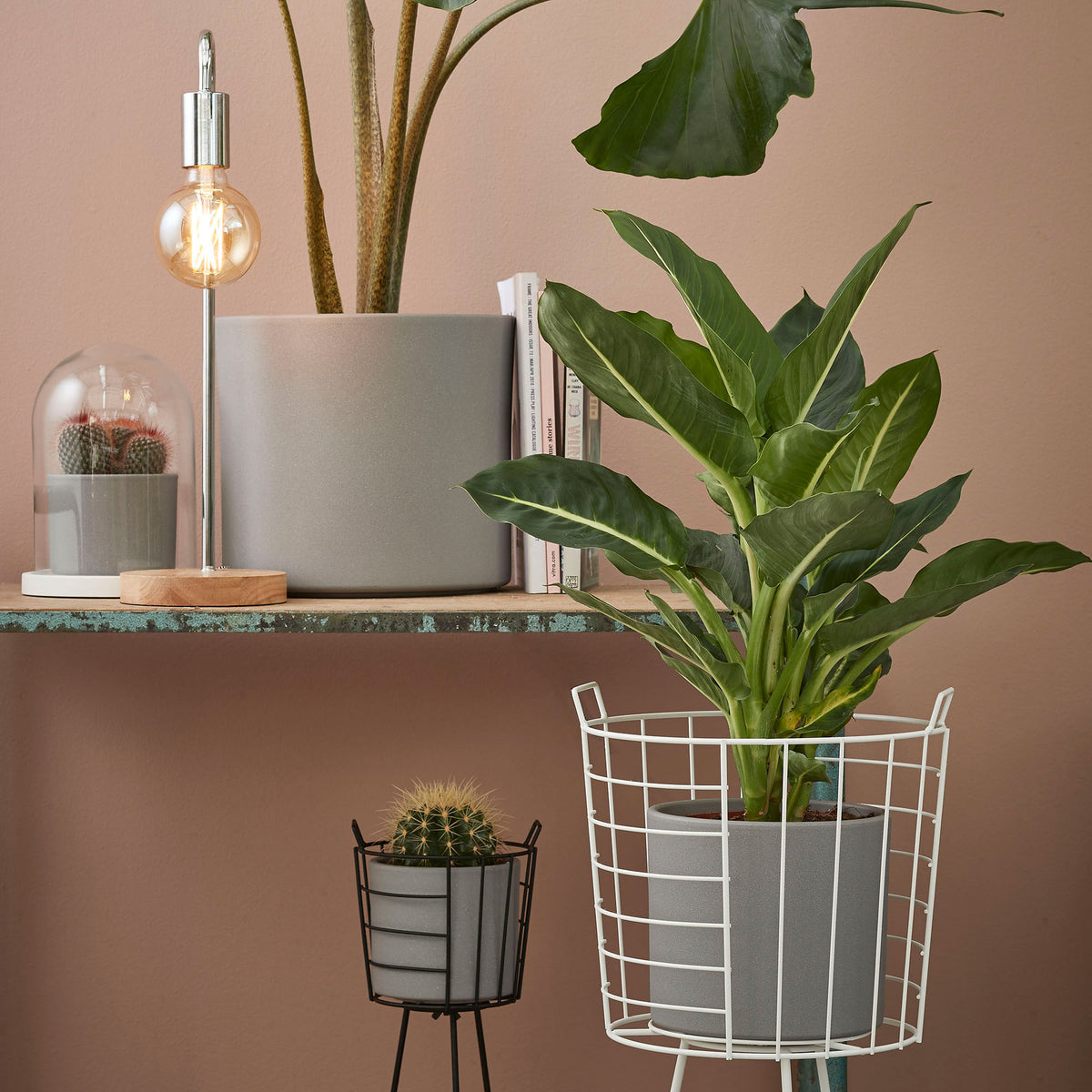 Mica flower pot Era round light grey - Indoor pot