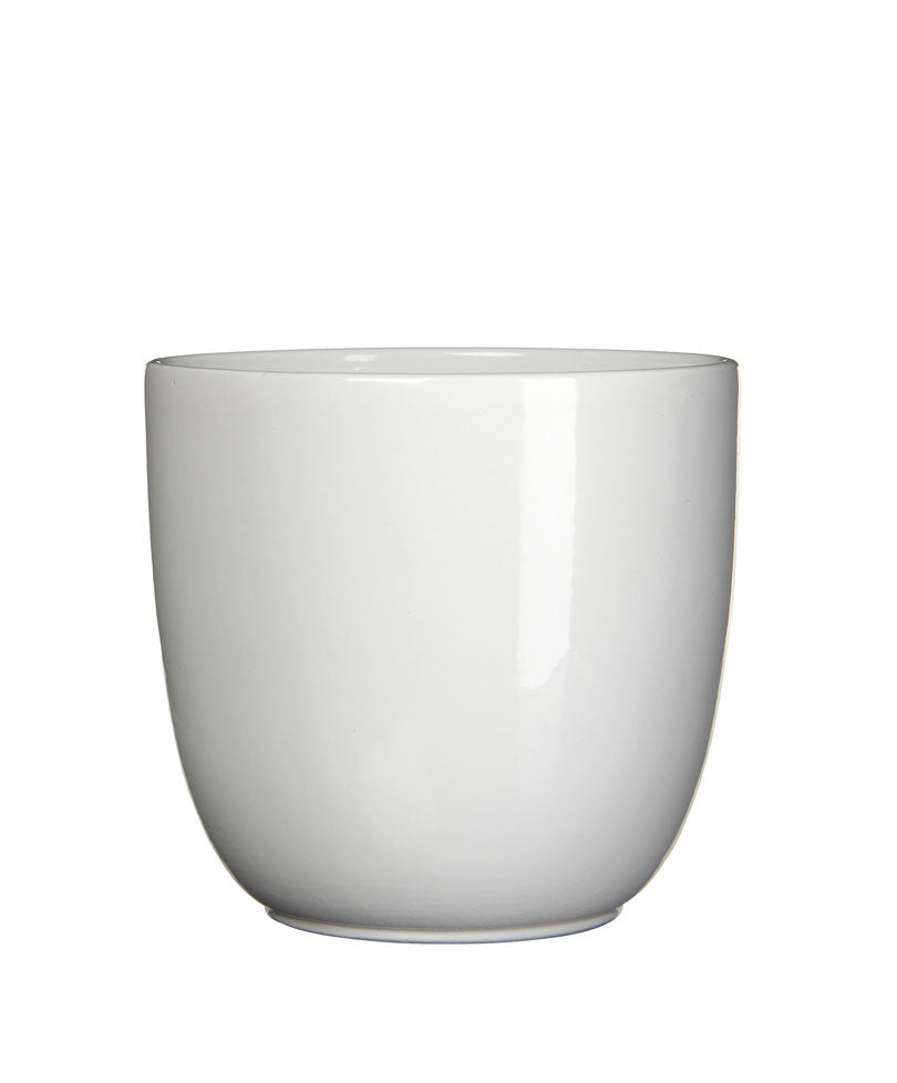 Mica flower pot Lago round white - Indoor pot