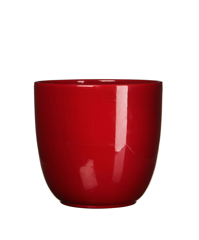 Mica flower pot Lago round red - Indoor pot