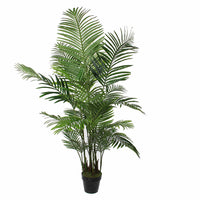 Artificial butterfly palm including round plastic decorative pot
