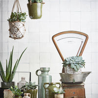 TS Decorations Decorative pot 'Suze' brown with plant hanger