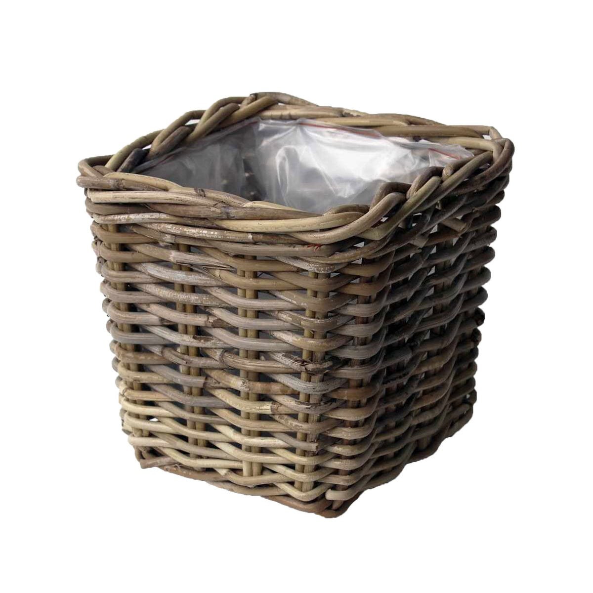 van der Leeden Square basket - rattan Grey