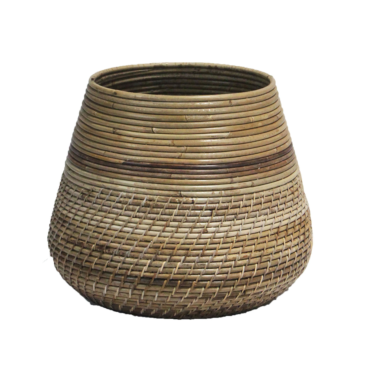 van der Leeden Basket - rattan - Indoor and outdoor pot Grey