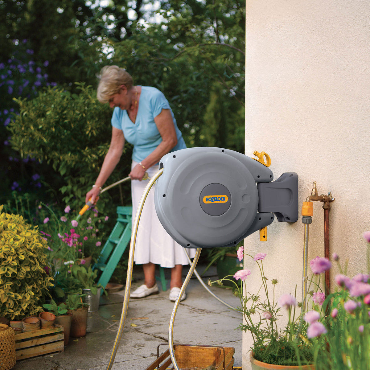 Hozelock wall reel Auto Reel incl. 10-metre hose