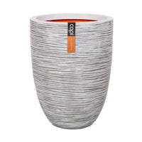 Capi Flower pot Nature rib round ivory - Indoor and outdoor pot