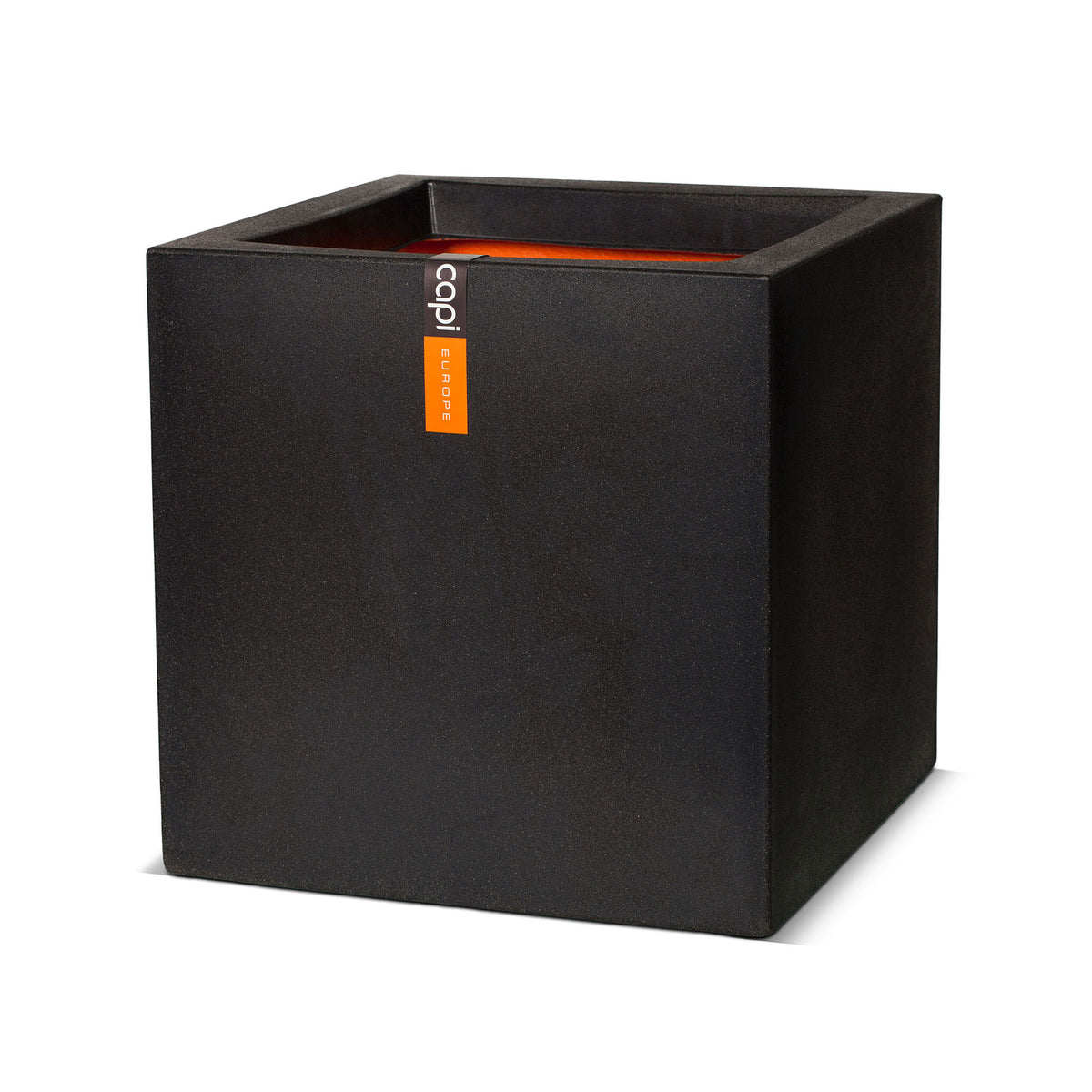 Capi Flower pot Urban smooth square black - Indoor and outdoor pot