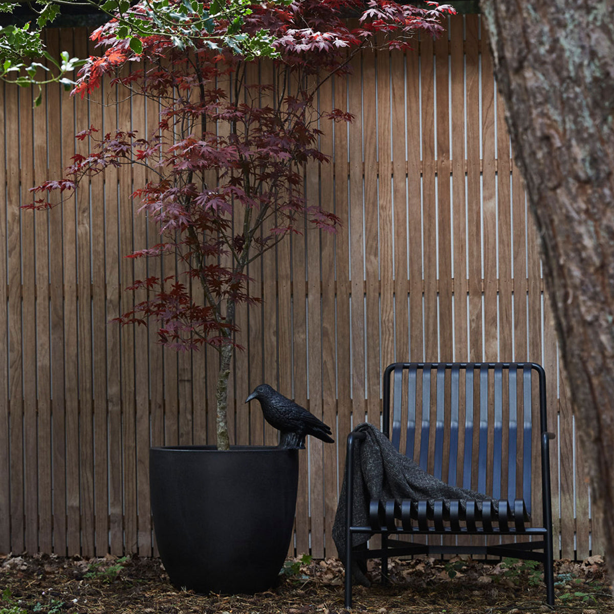 Capi Flower pot Urban smooth round black - Indoor and outdoor pot