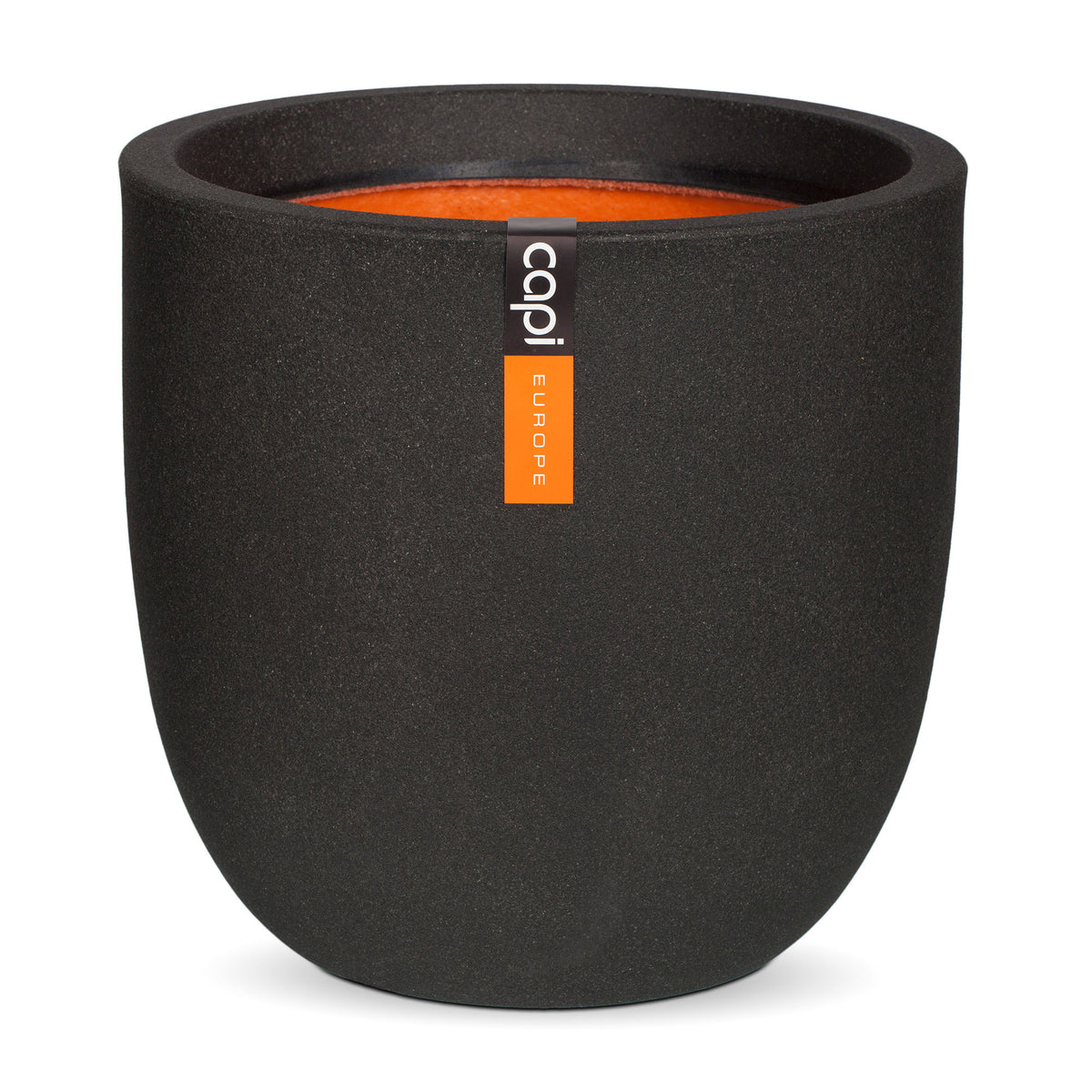 Capi Flower pot Urban smooth round black - Indoor and outdoor pot