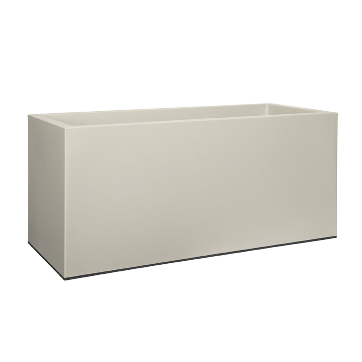 Elho planter Vivo Matt Finish rectangular grey including wheels - Indoor and outdoor pot