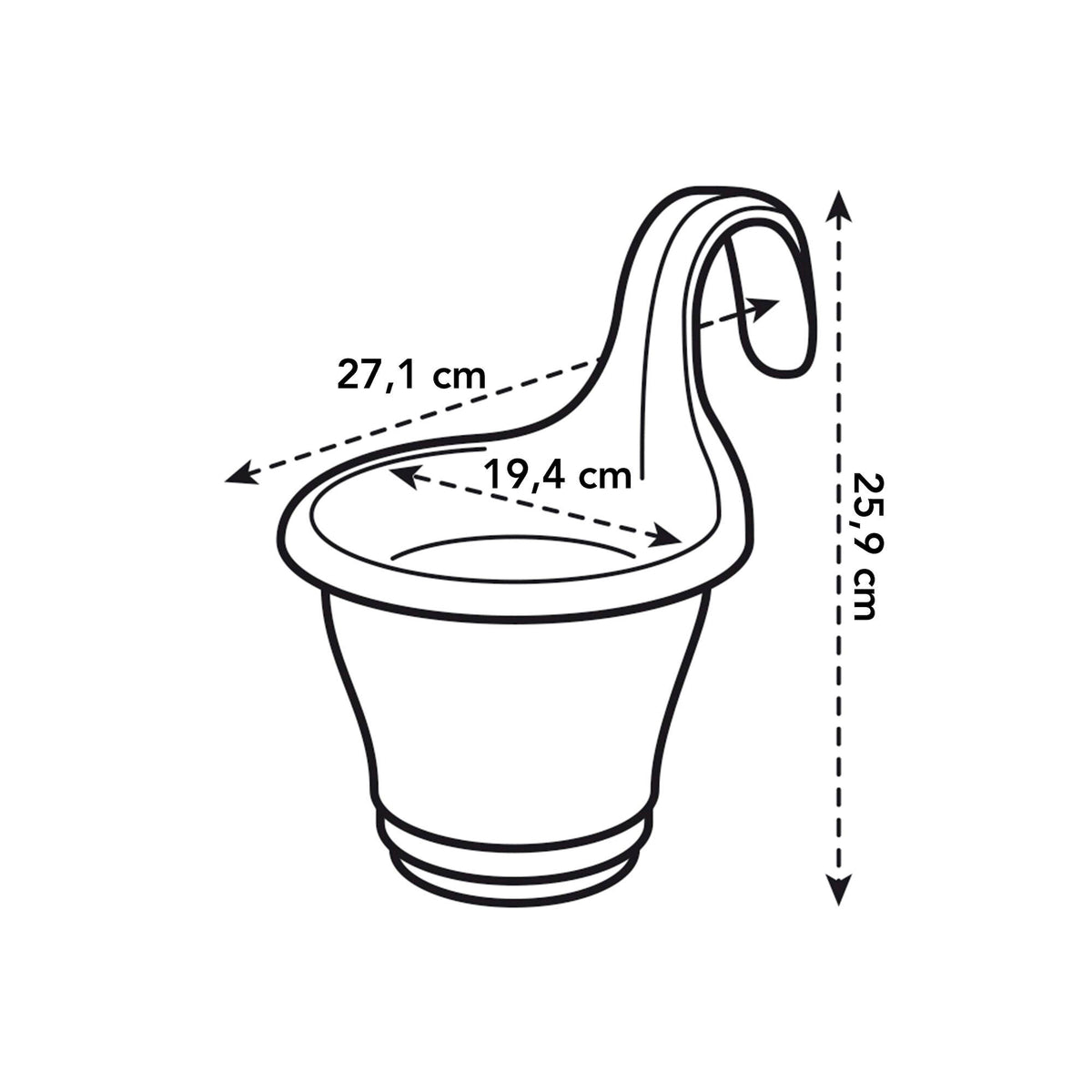 Elho balcony planter Corsica flower bridge round white - Outdoor pot
