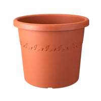 Elho Flower pot Algarve cilindro round terracotta including wheels - Outdoor pot