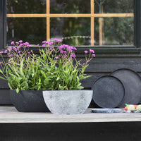 TS Balcony planter Nova oval grey - Indoor and outdoor pot