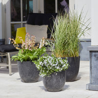 Artstone Flower pot Bola round black - Indoor and outdoor pot