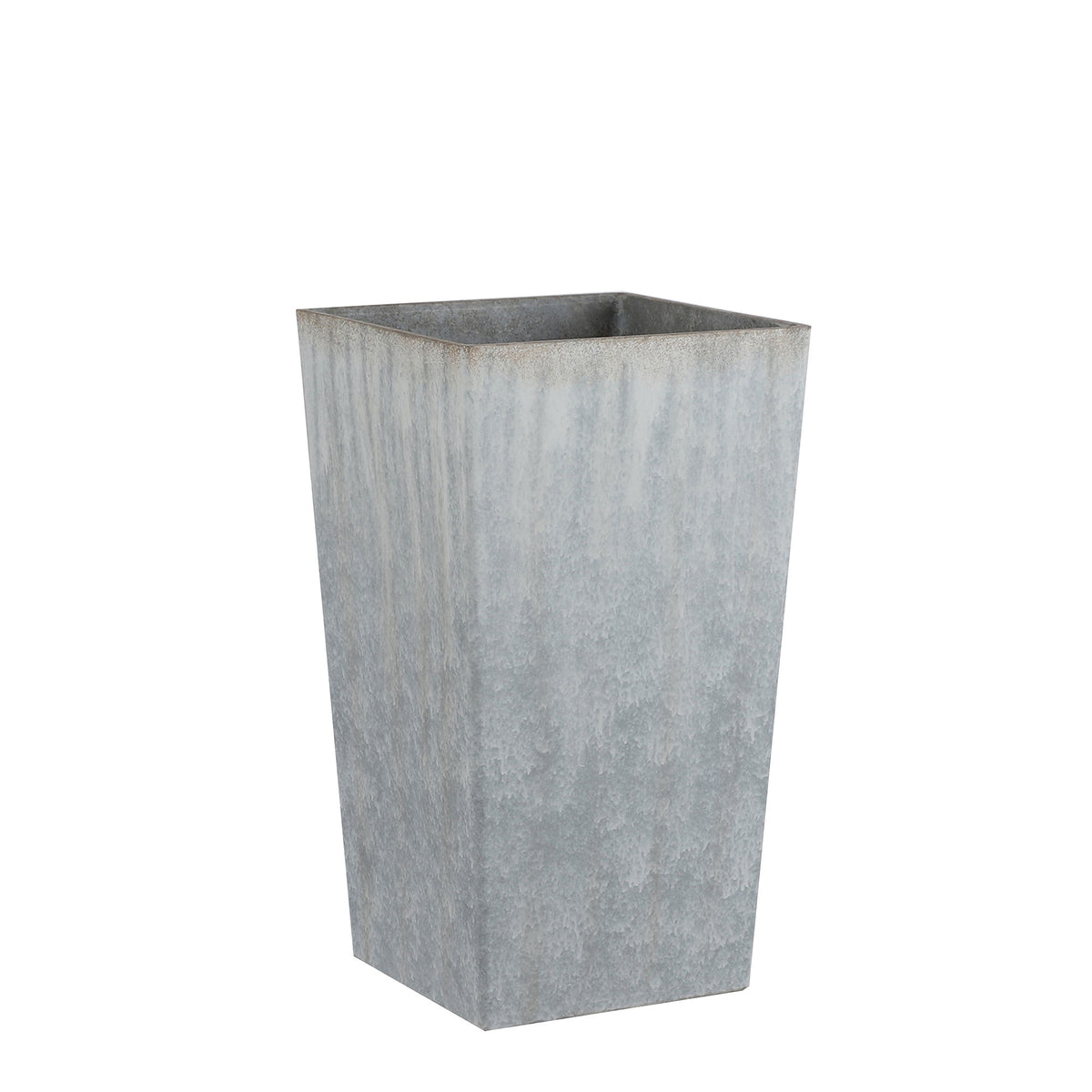 Mica flower pot Bravo square grey - Indoor and outdoor pot