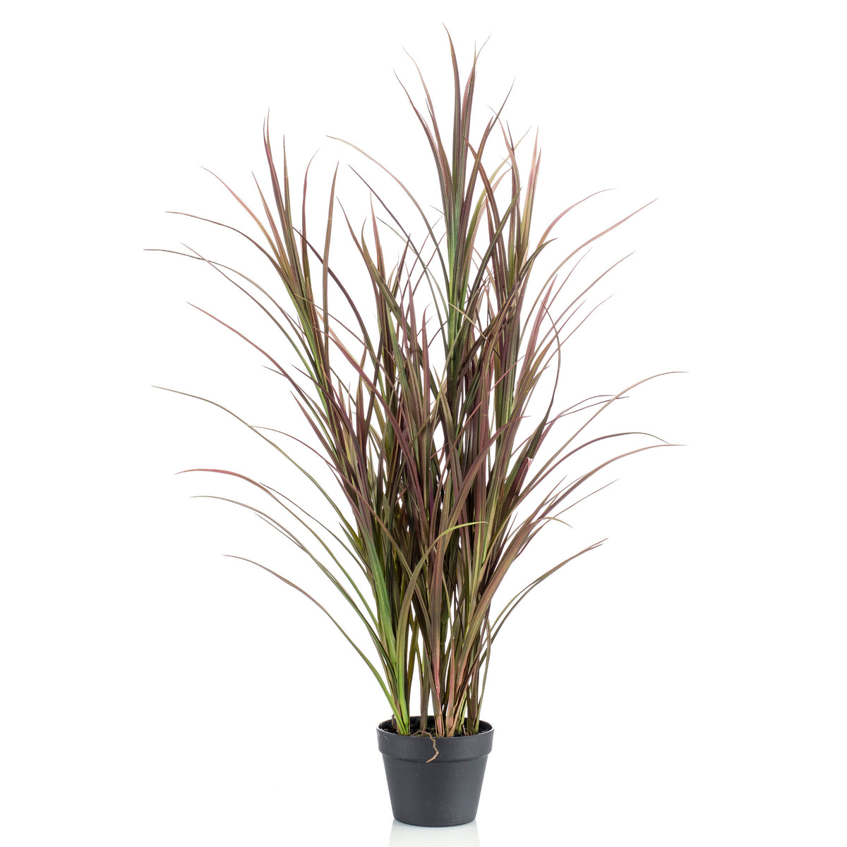 Artificial plant Ornamental grass green-red incl. decorative black pot