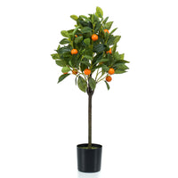 Artificial plant Orange tree Citrus incl. decorative black pot