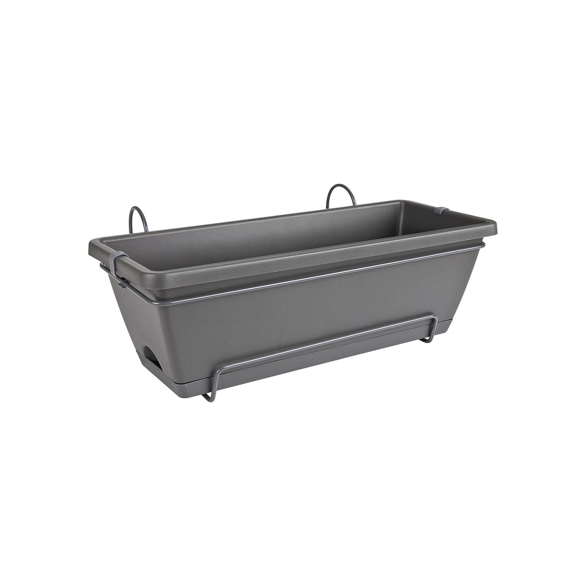 Elho Balcony planter Barcelona allin1 rectangular anthracite - Outdoor pot