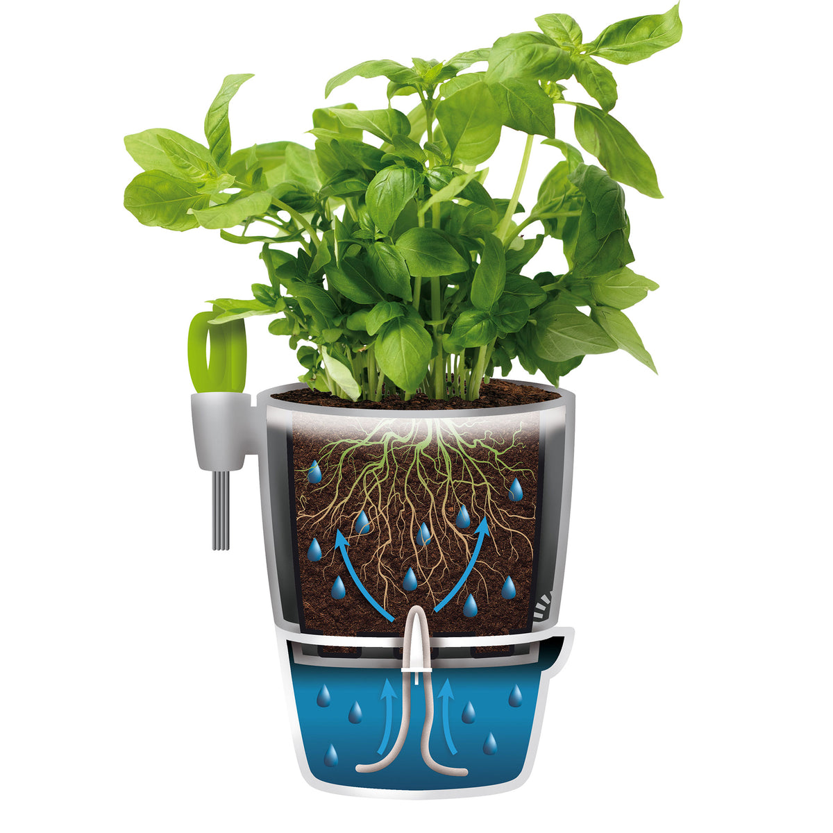 Elho Herb pot Brussels Herbs allin1 round anthracite - Indoor pot