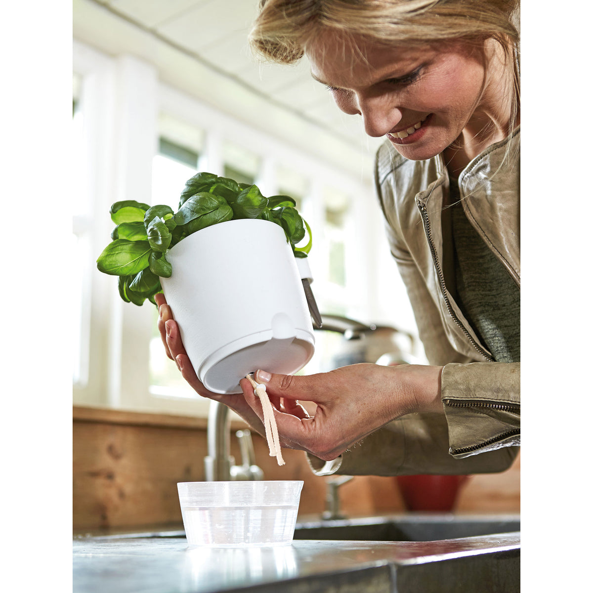 Elho Herb pot Brussels Herbs allin1 round anthracite - Indoor pot