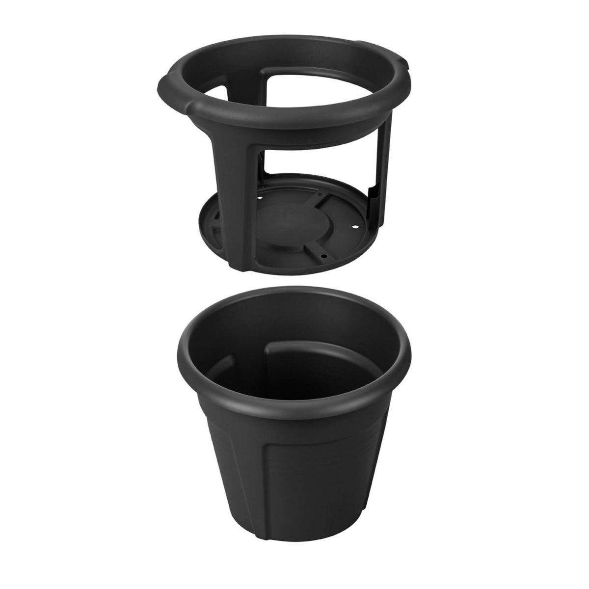 Elho Potato pot Green basics round black - Indoor and outdoor pot