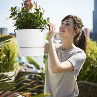 Elho Hanging dish Greenville round white - Outdoor pot