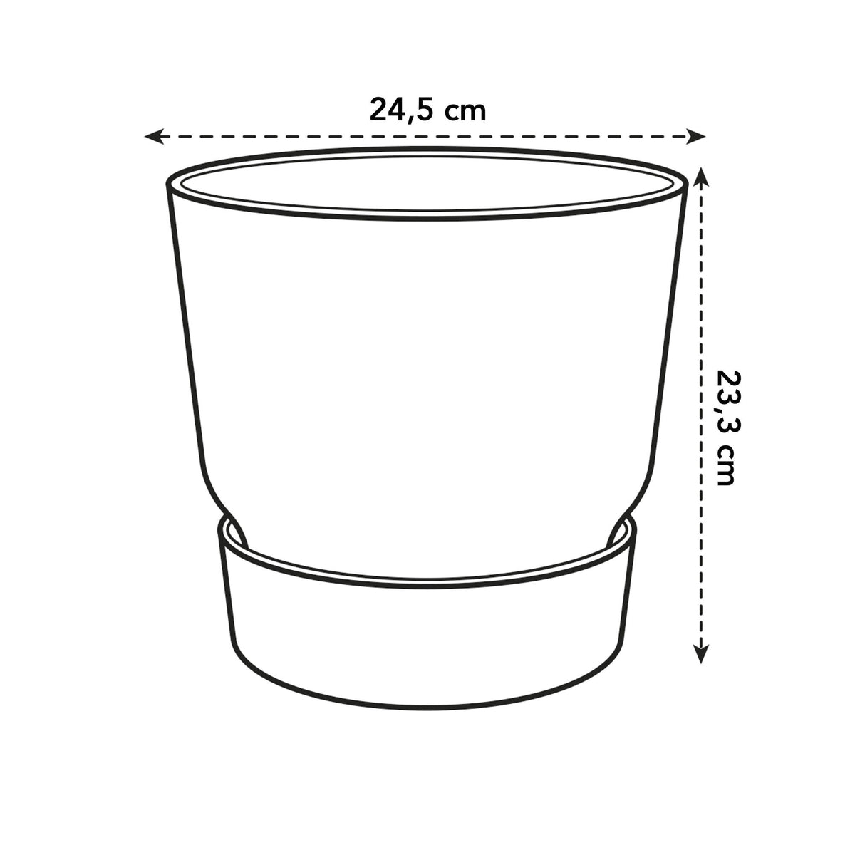 Elho greenville flower pot round green — outdoor pot