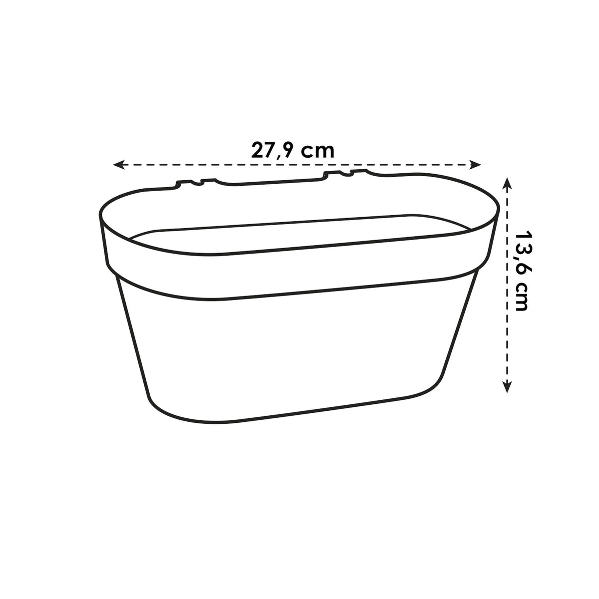 Elho Flower pot Loft urban Green wall duo oval anthracite - Outdoor pot