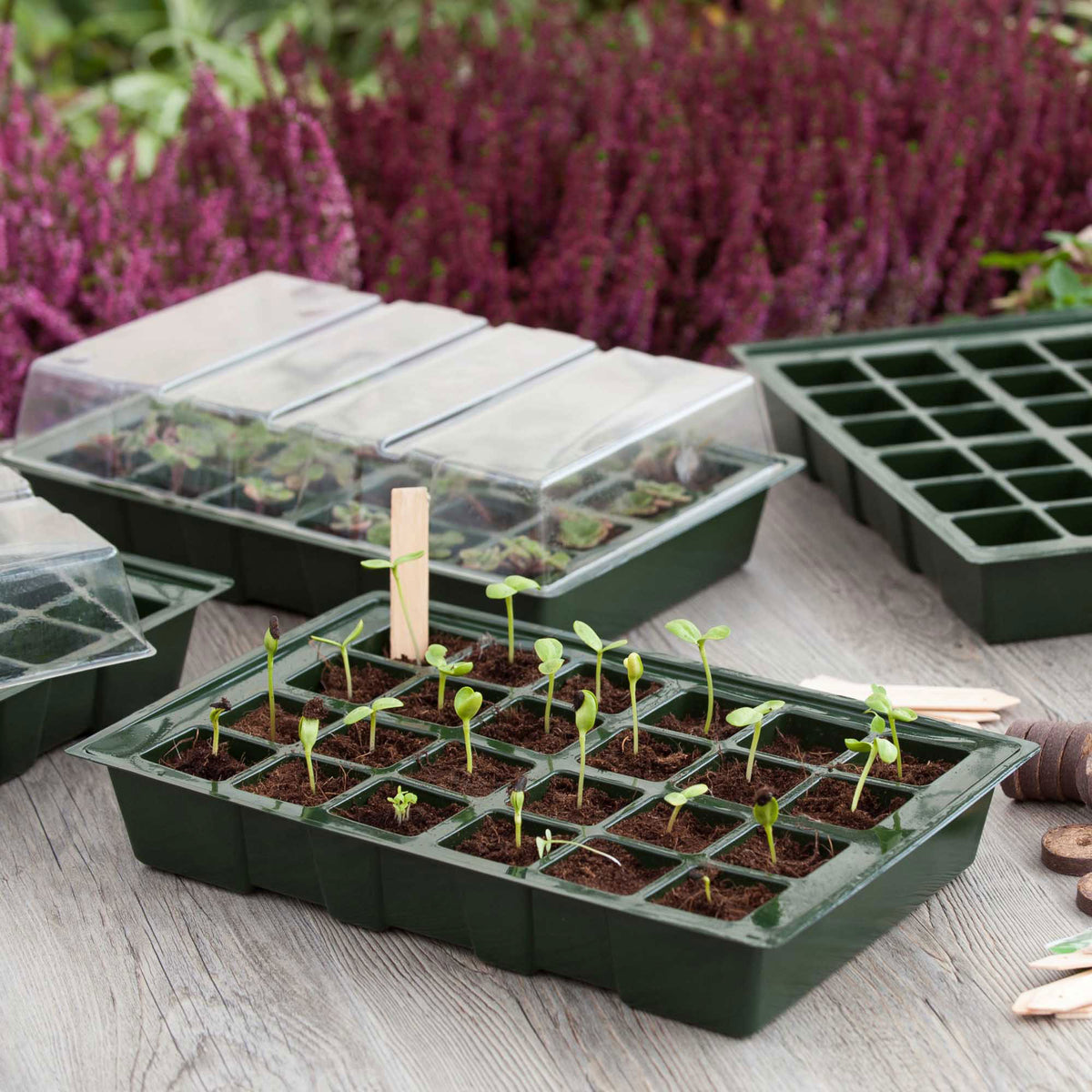 4x Nature Plastic grow box green