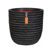 Capi flower pot Nature row round anthracite - Indoor and outdoor pot