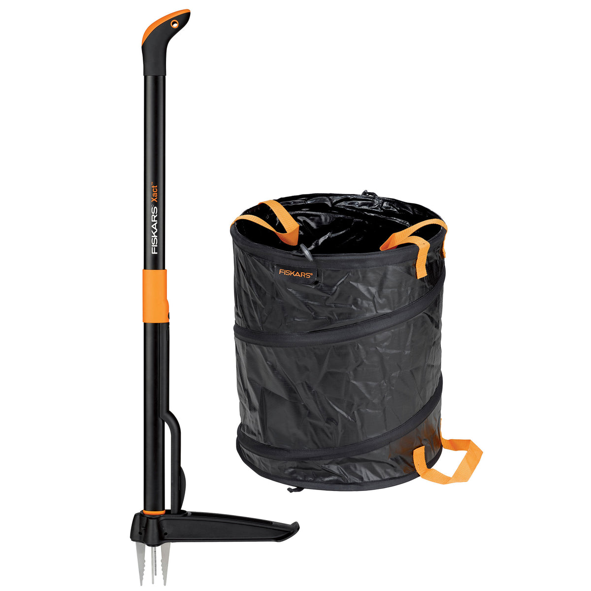 Fiskars Xact weed puller + free Solid, Pop-Up Garden Rubbish Bag
