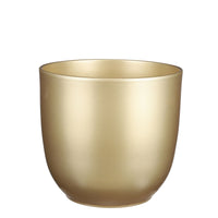 Mica flower pot Lago round gold - Indoor pot