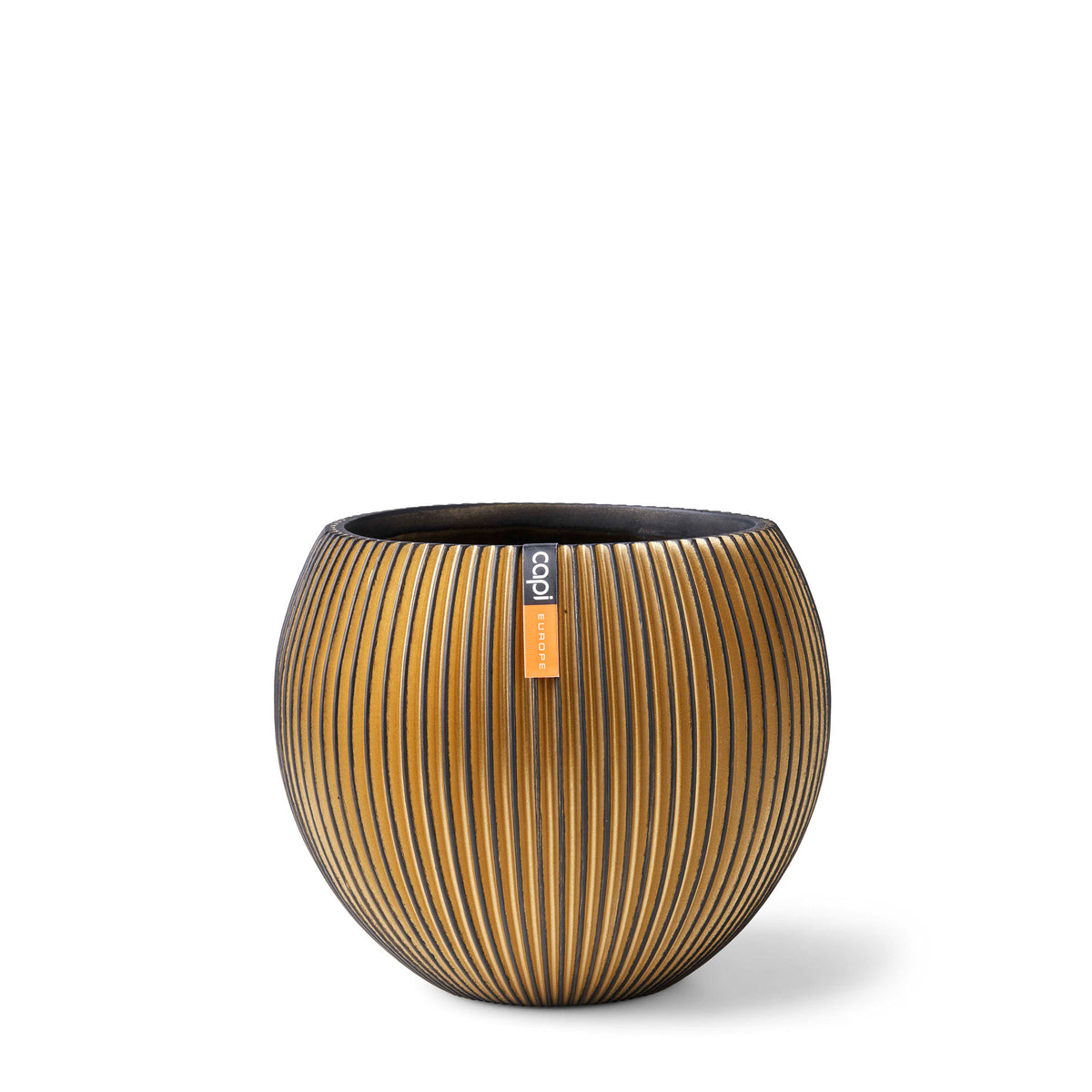 Capi vase Nature Groove round gold - Indoor pot