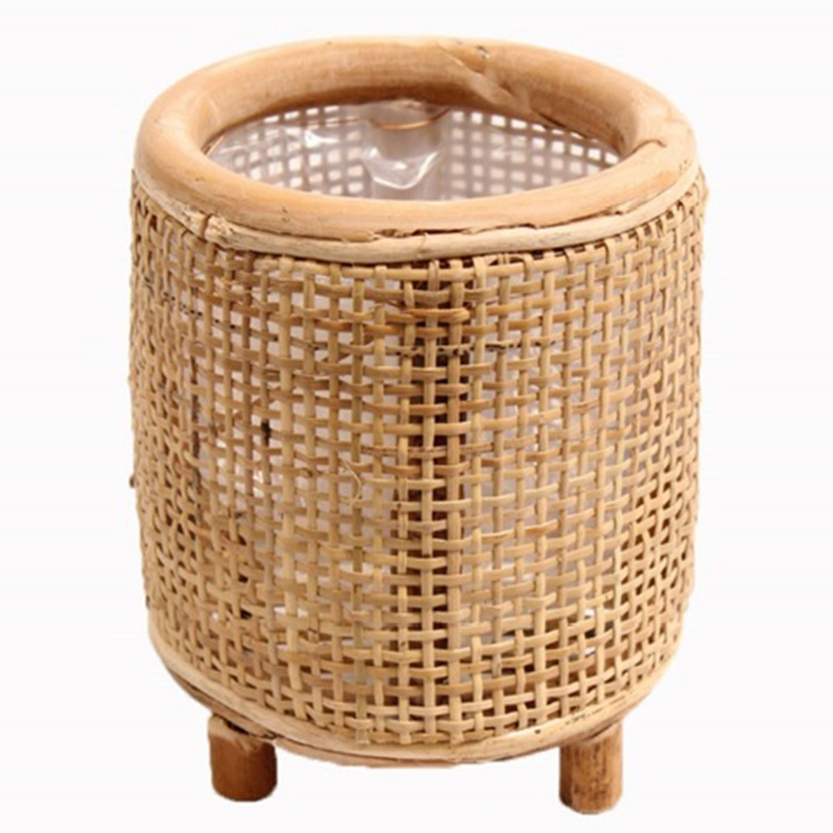 Webbing flower pot round brown - Indoor and outdoor pot Brown