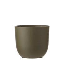 Mica flower pot Tusca round green with plant stand - Indoor pot