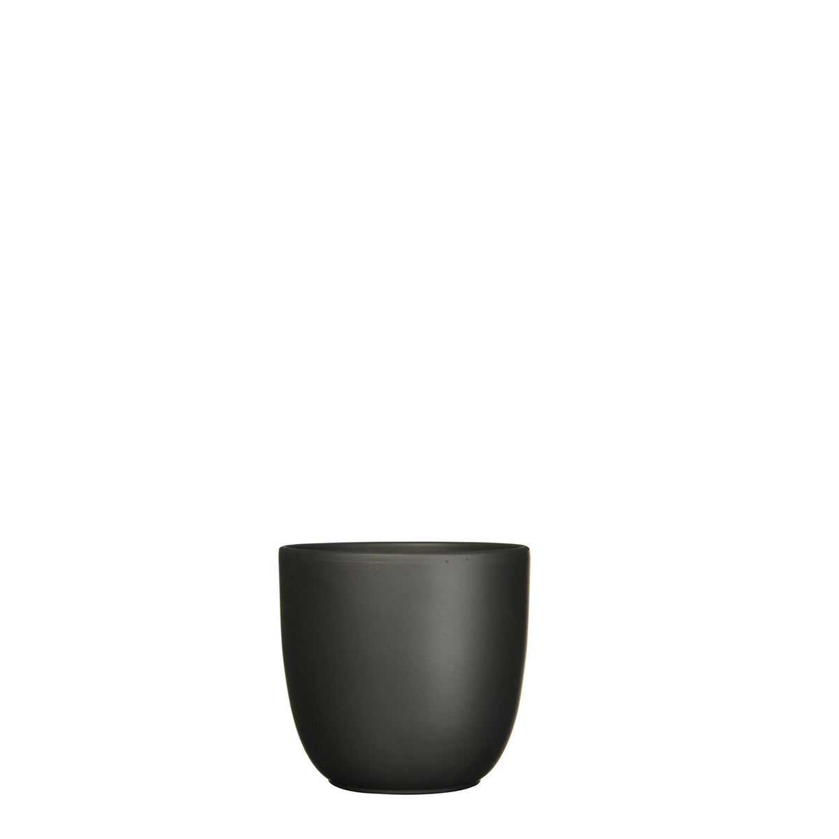 Mica flower pot Lago round black - Indoor pot
