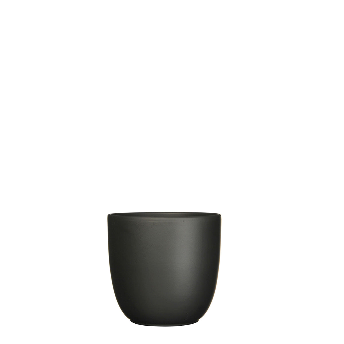 Mica flower pot Lago round black - Indoor pot