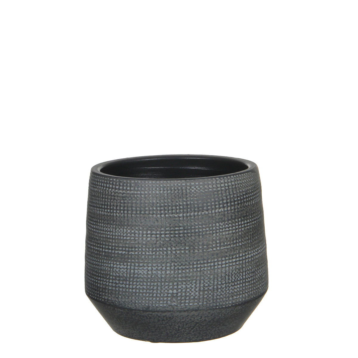 Mica flower pot Amber round grey - Indoor pot