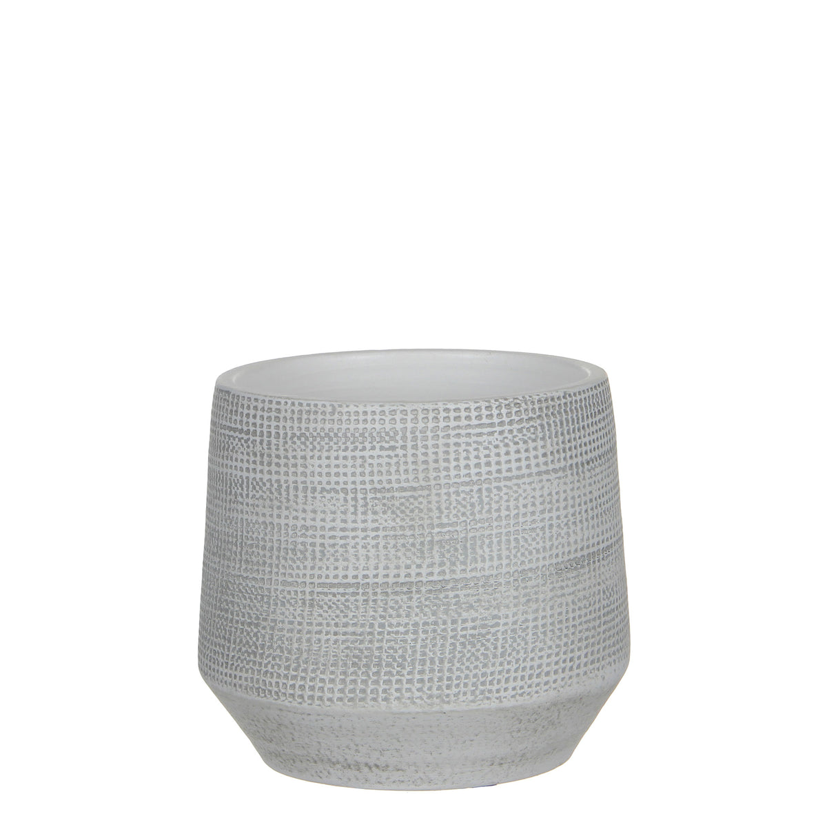 Mica flower pot Amber round white - Indoor pot